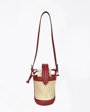 Sandoná mini Bucket Burgundy-Natural