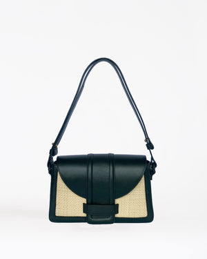 La Pradera Shoulder bag black leather & fiber